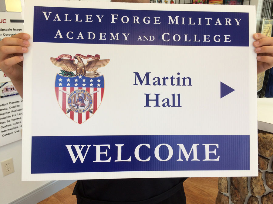 Valley Forge Military Academy Welcome Sign