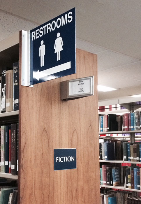 College Library Sign