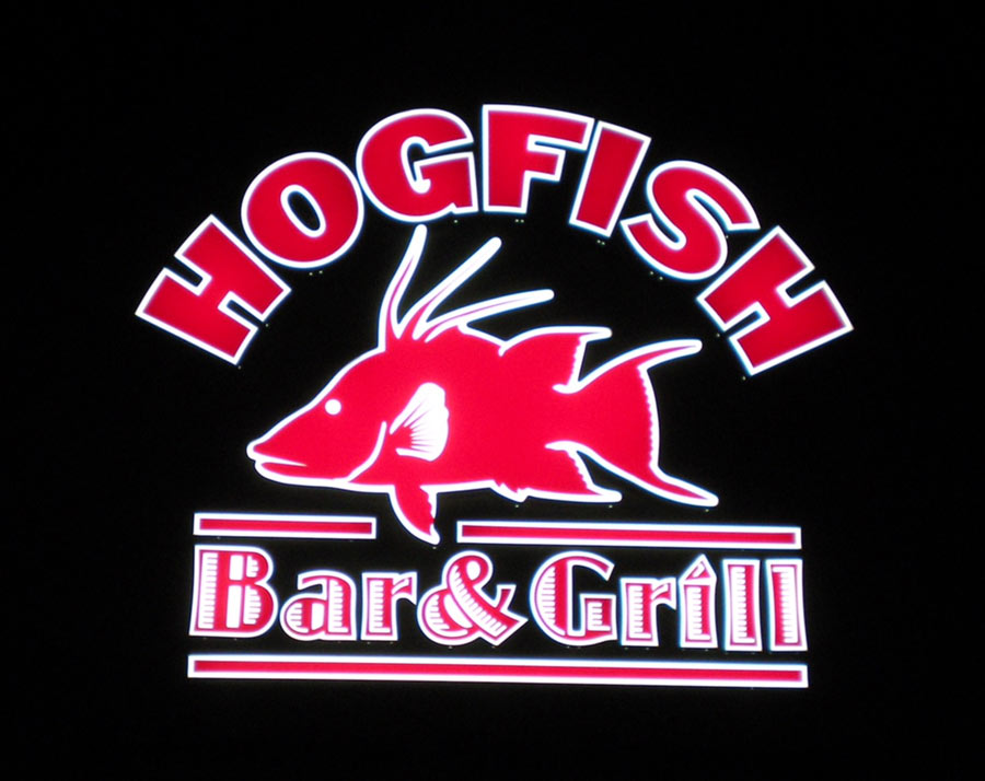Hogfish Channel Letters at Night