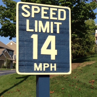 Redwood Speed Limit Sign