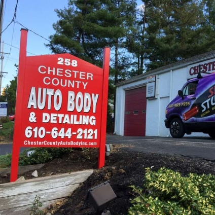Chester County Auto Body Redwood Post & Panel