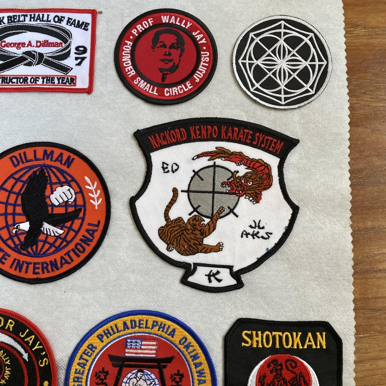Karate Embroidered Patches Right Closeup