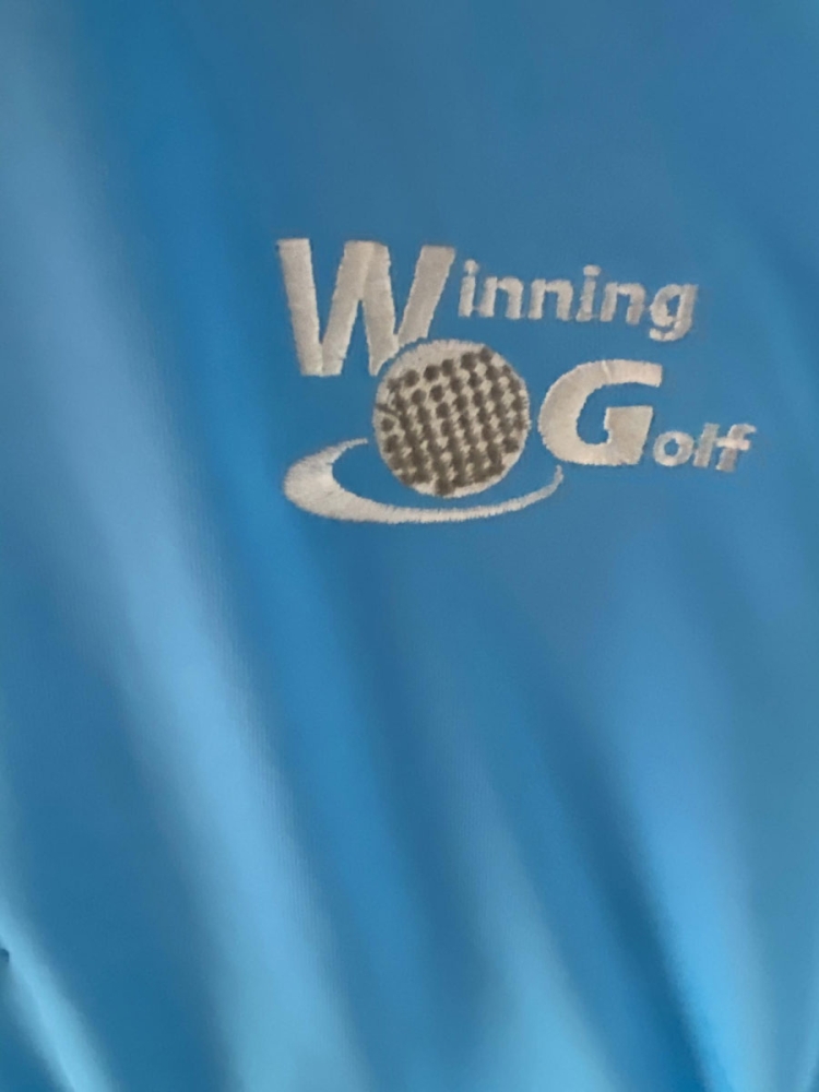 Winning Golf Embroidered Logo closeup
