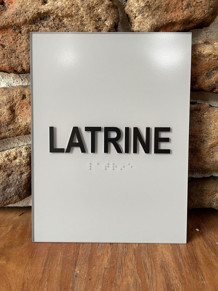 Latrine Architectural with Braille 