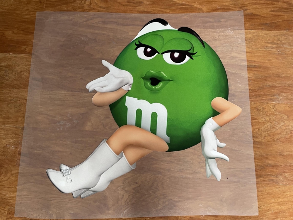 Green M&M Large Decal
