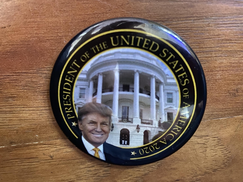 Trump and White House Button