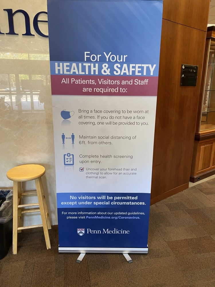 Penn Med Health & Safety Retractable Banner