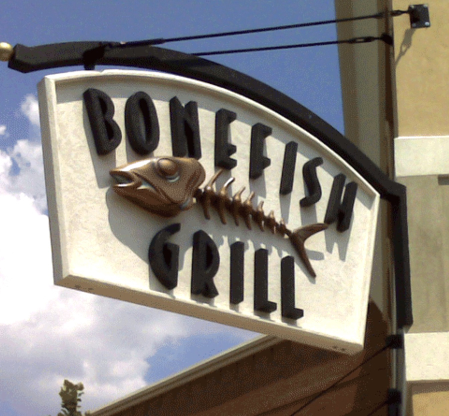 Bonefish Grill Hanging Sign