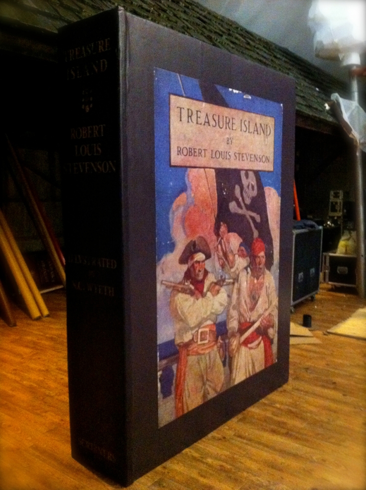 Treasure Island Large Book Replica Side View Custom Work