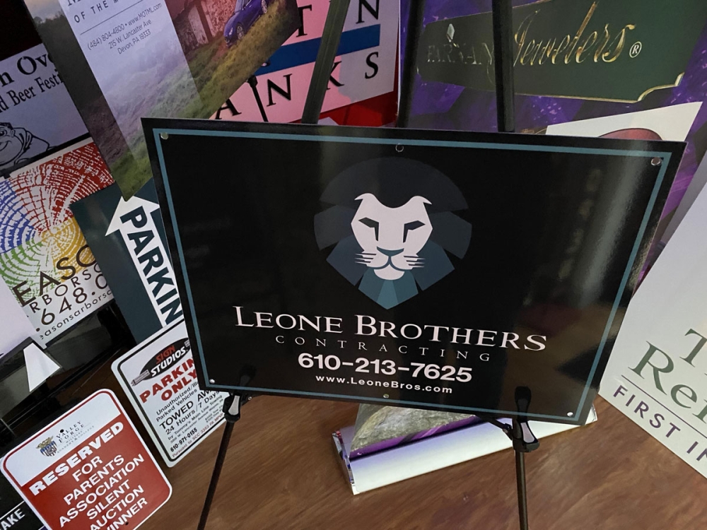 Leone Brothers Sign on Stand