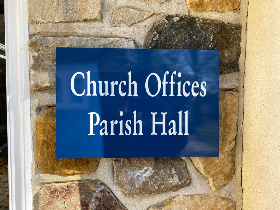 Church Office Parish Hall closeup