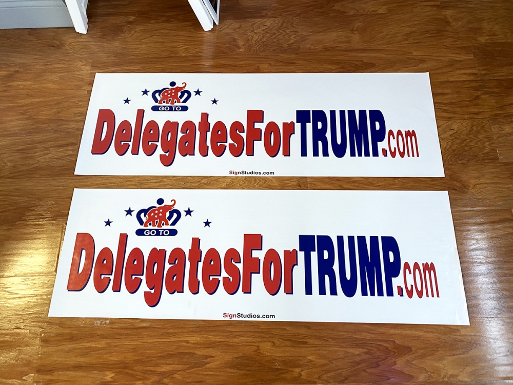 Delegates for Trump Banners