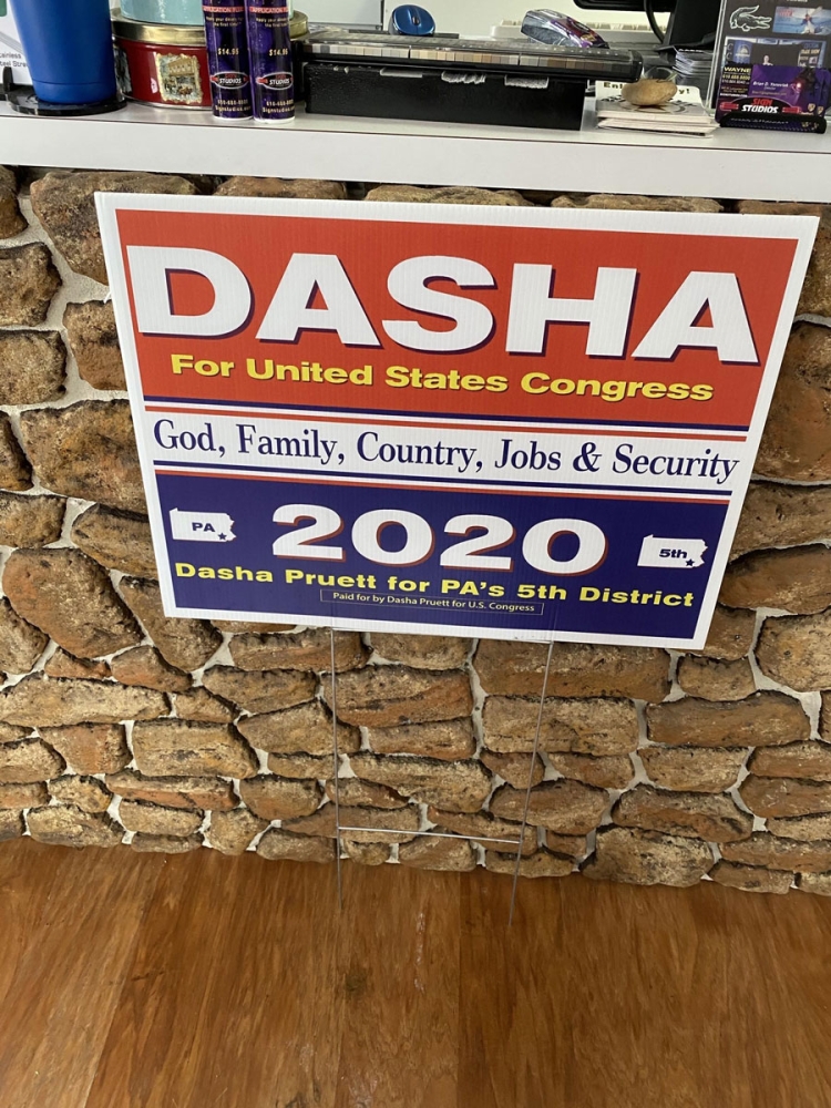Dasha Political Sign on H-Stake