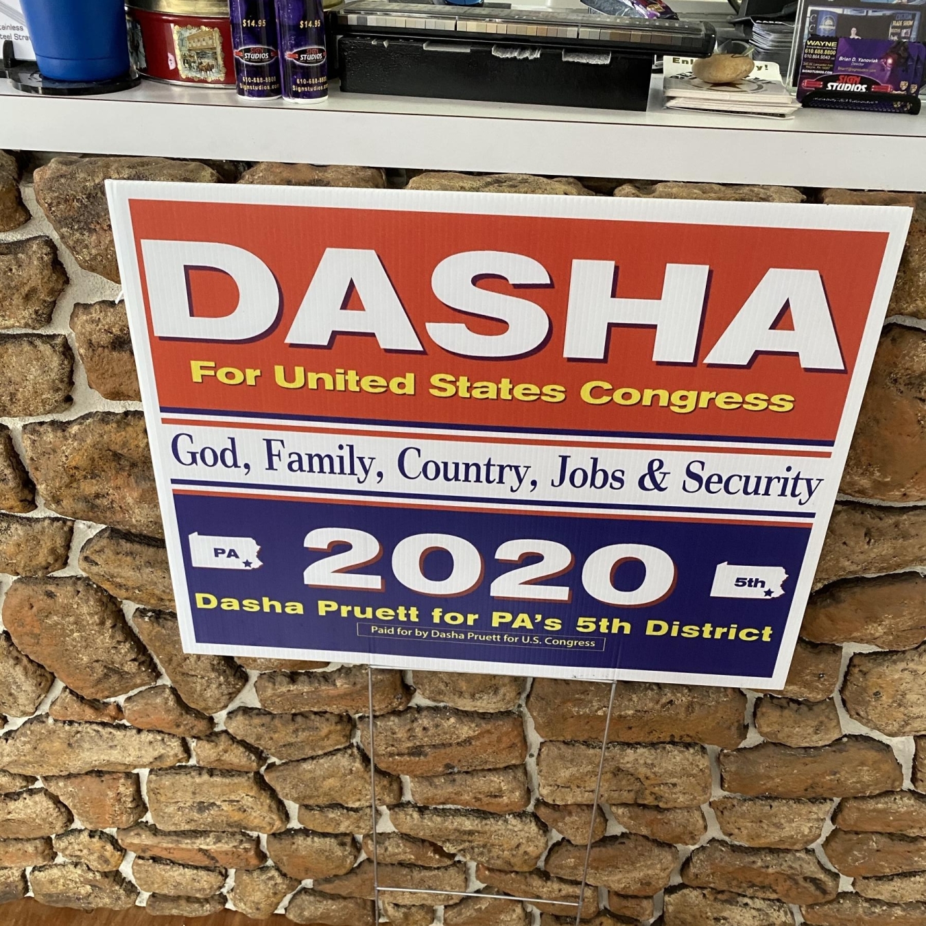 Dasha Political Sign on H-Stake