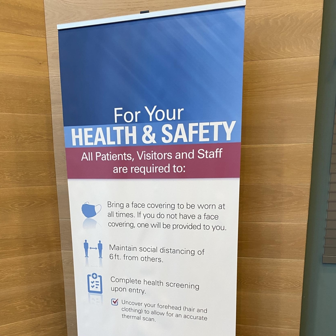 For Your Safety and Health Retractable Banner Penn Medicine