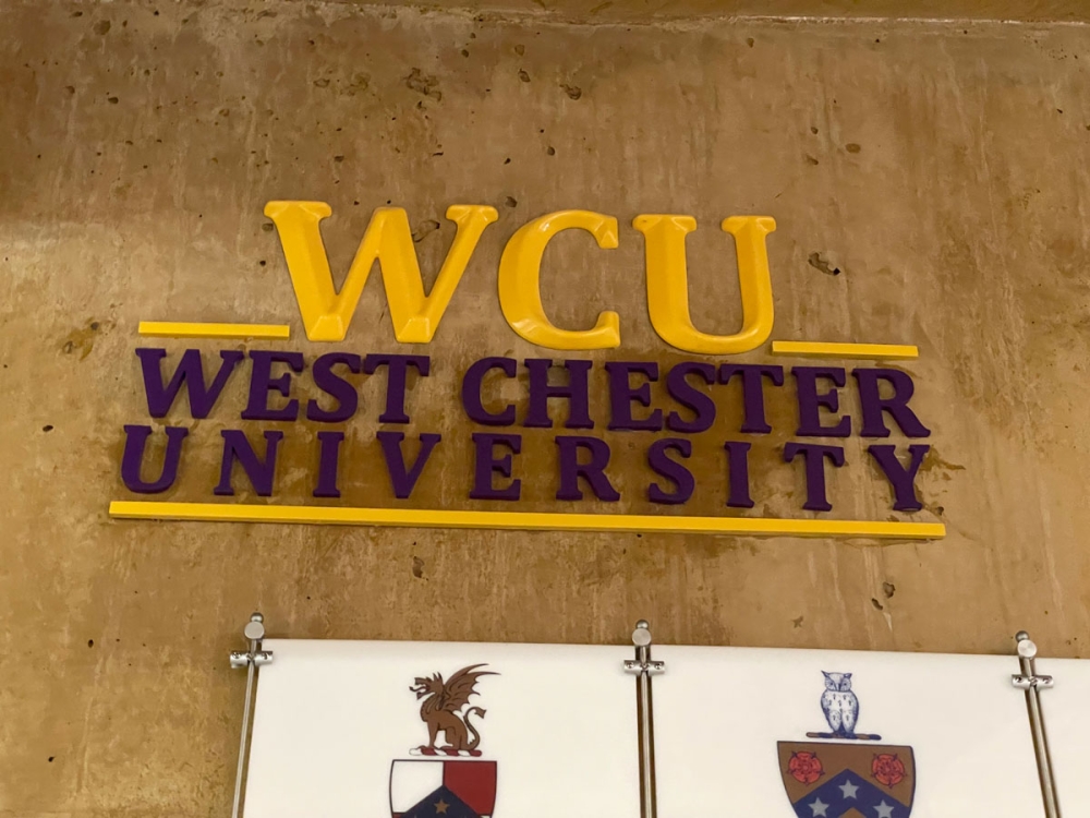 West Chester University Crest Wall