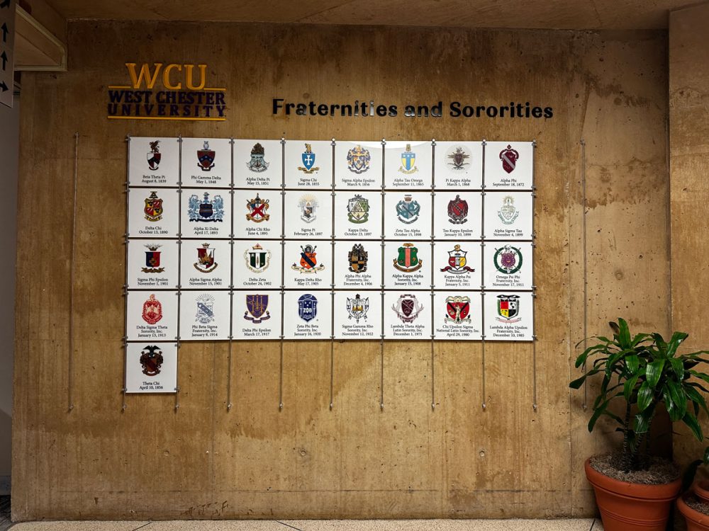 West Chester University Crest Wall