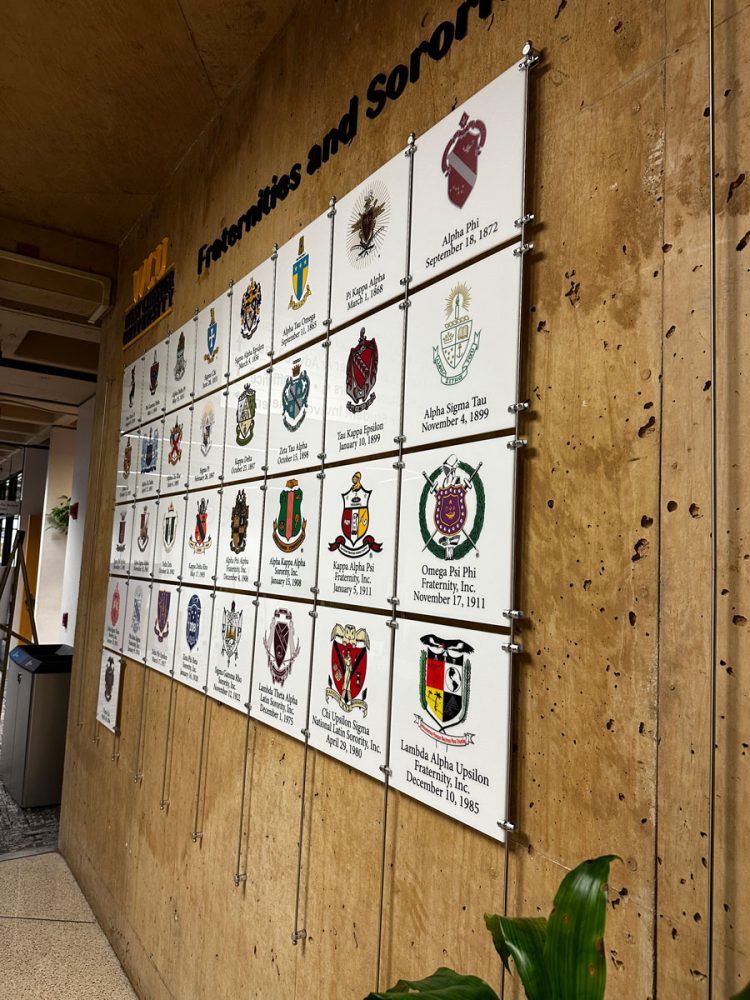 West Chester University Crest Wall