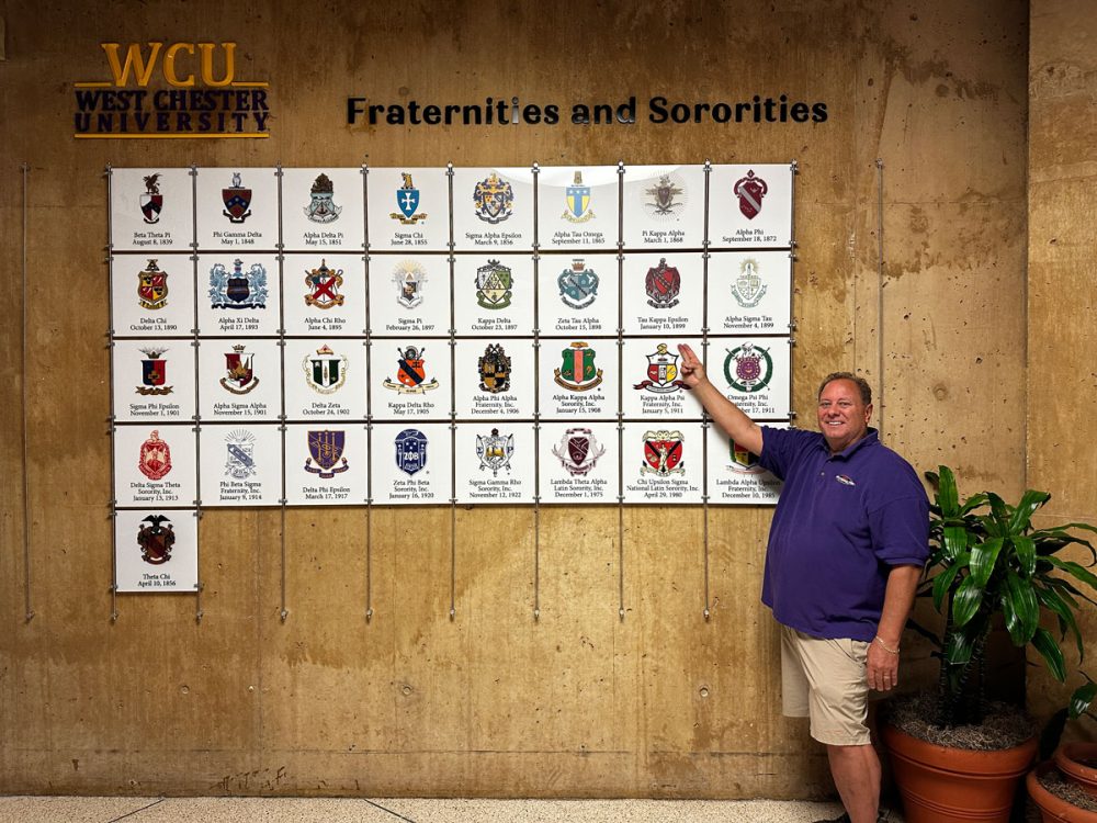 West Chester University Crest Wall