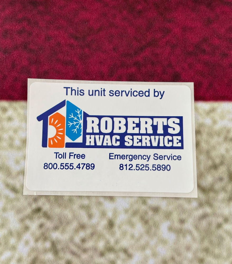 Roberts HVAC Service Decal