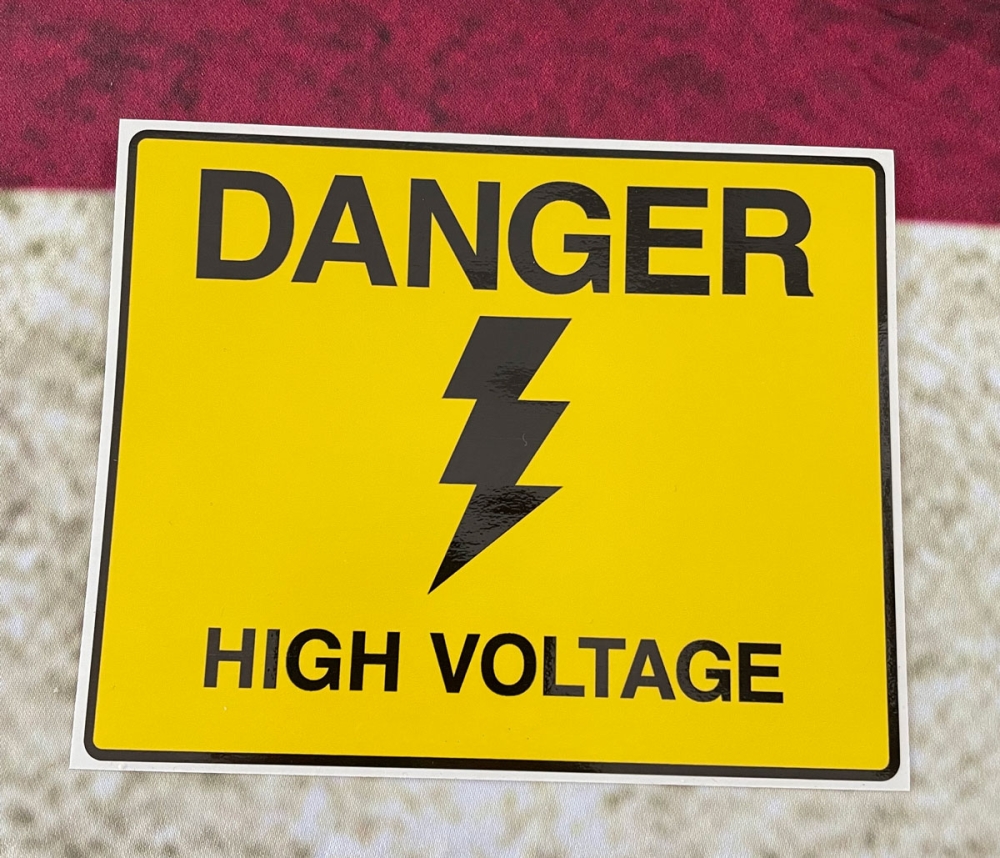 Danger High Voltage Decal