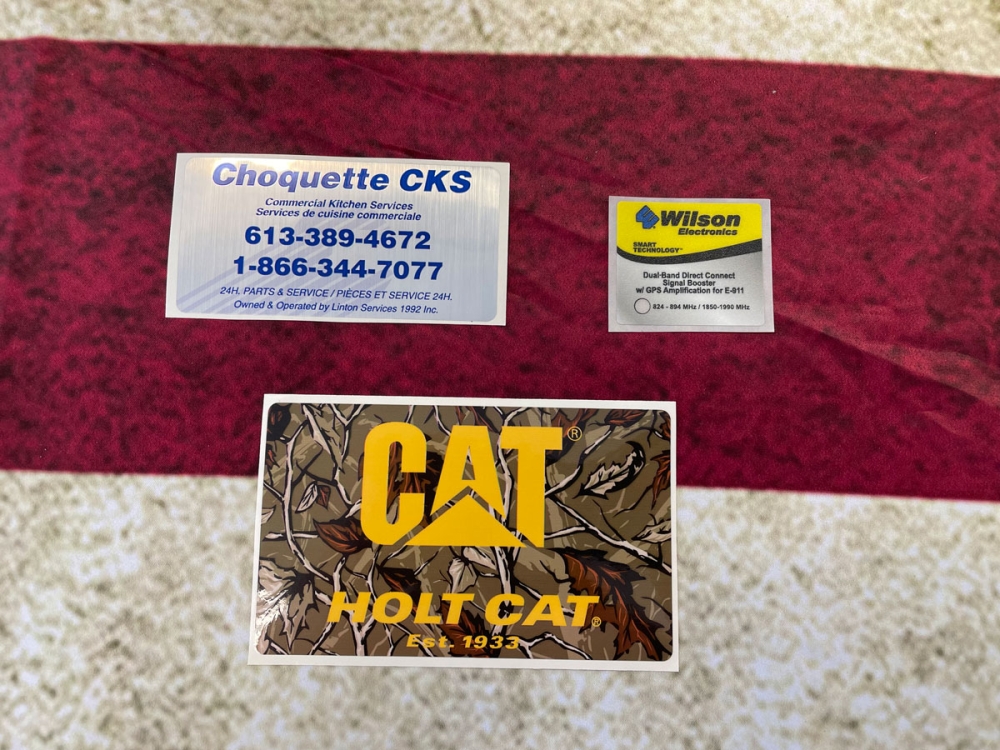 Equipment Decal Samples