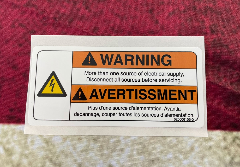 Warning Decal