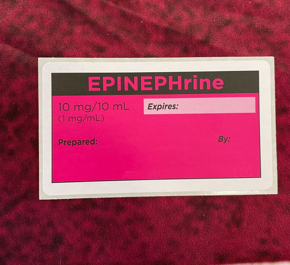 Epinephrine date Decal