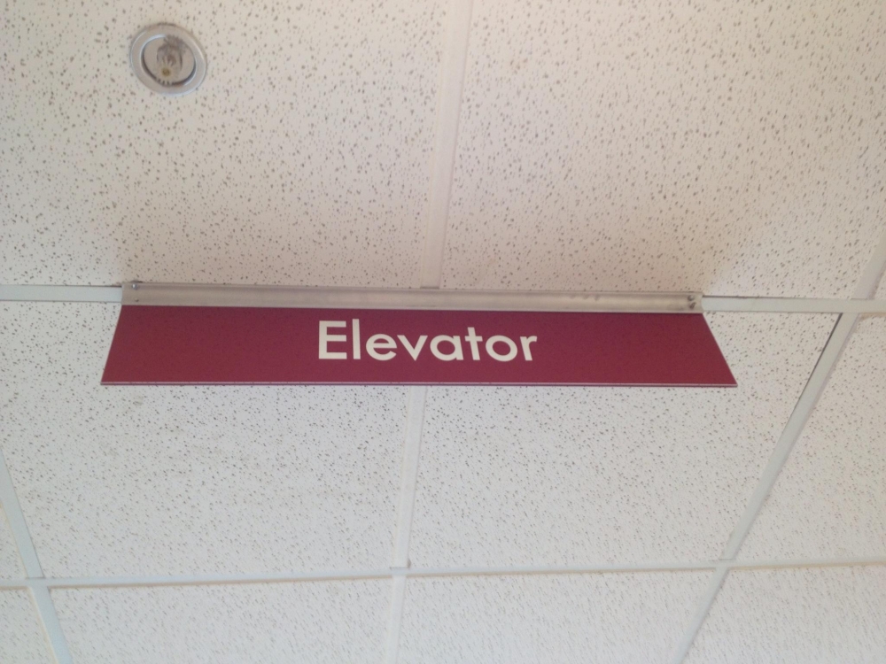 School Elevator Hanging Sign