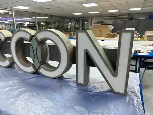 Cocoon Patina Channel Letters