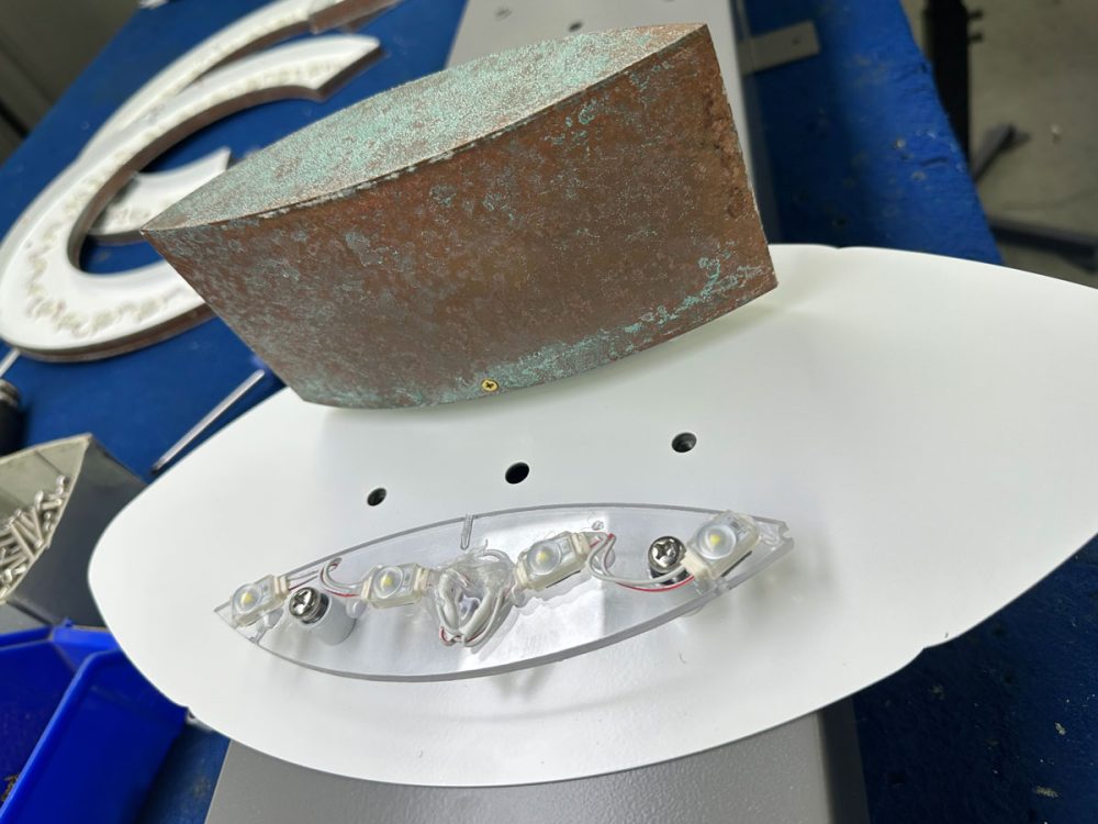 Cocoon Patina Channel Letters