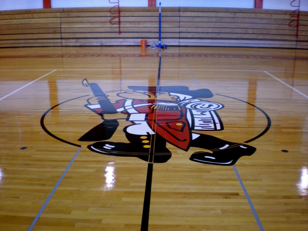 Archbishop Carroll Logo on Gym Floor