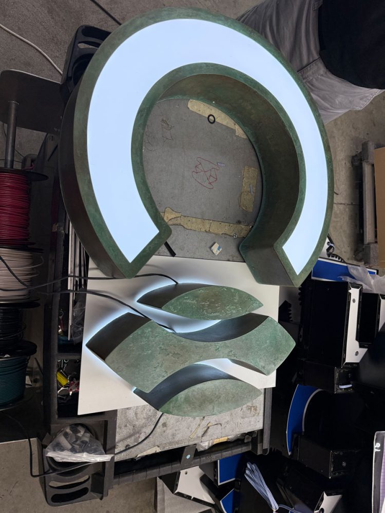 Cocoon Patina Channel Letters