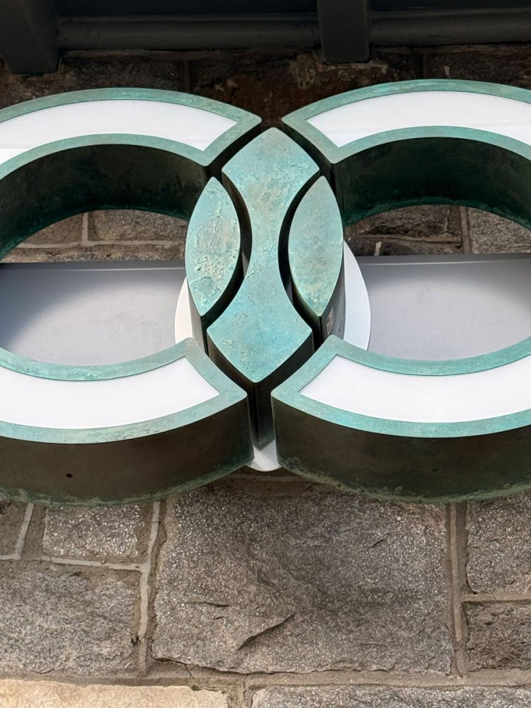 Cocoon Patina Channel Letters Side Day