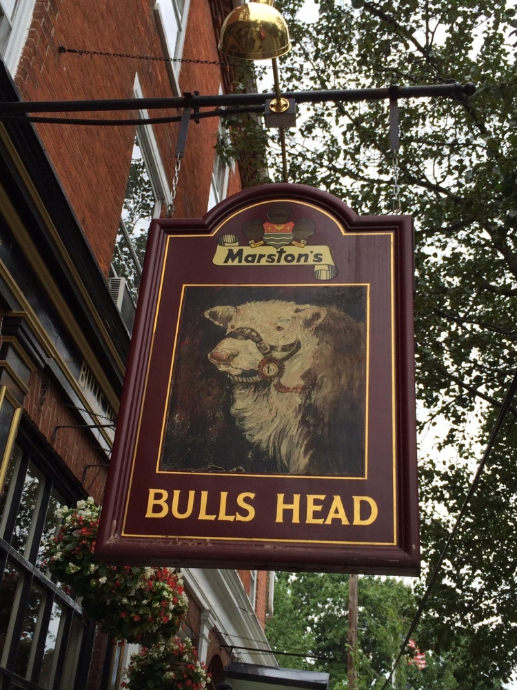 Bulls Head Hanging Sign