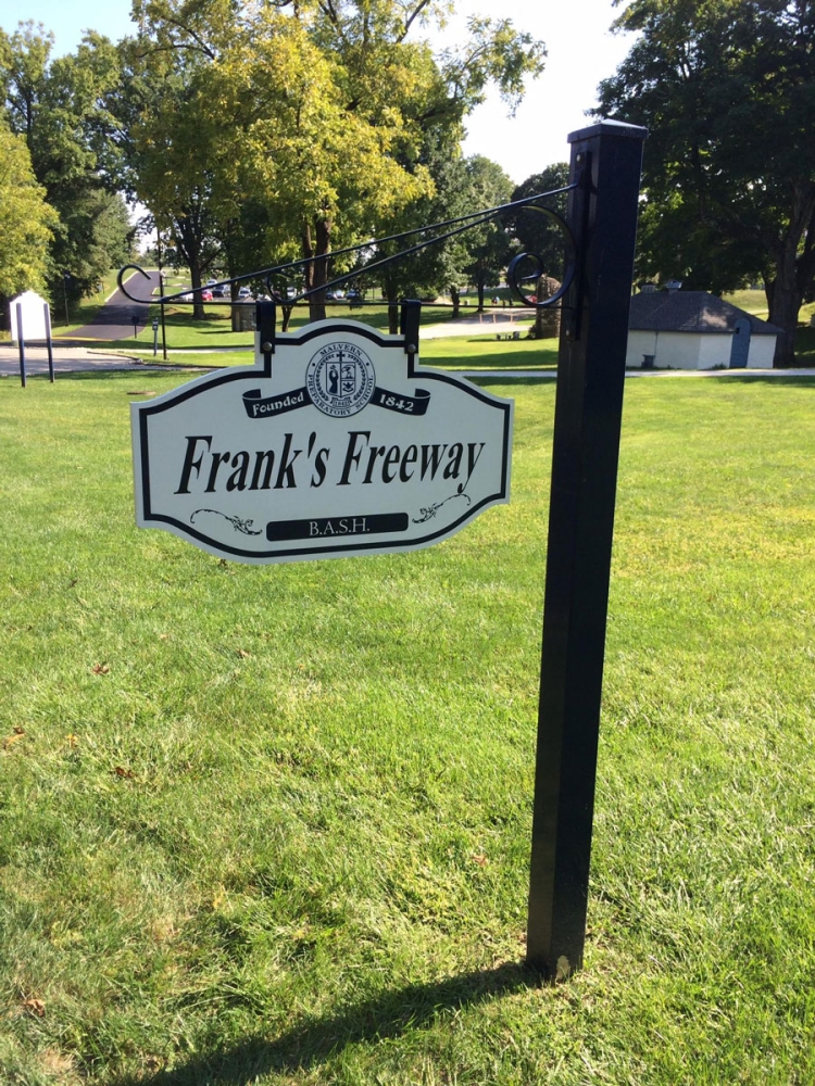 Malvern Prep Frank's Freeway Hanging Sign