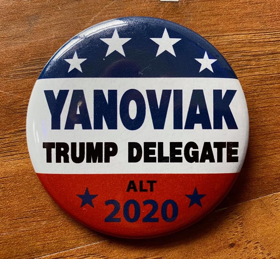Yanoviak Trump Delegate Button