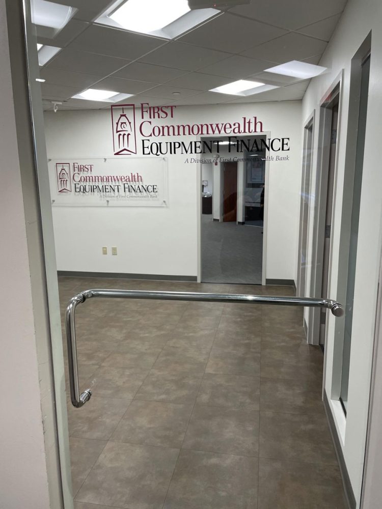 First Commonwealth Bank Door Lettering