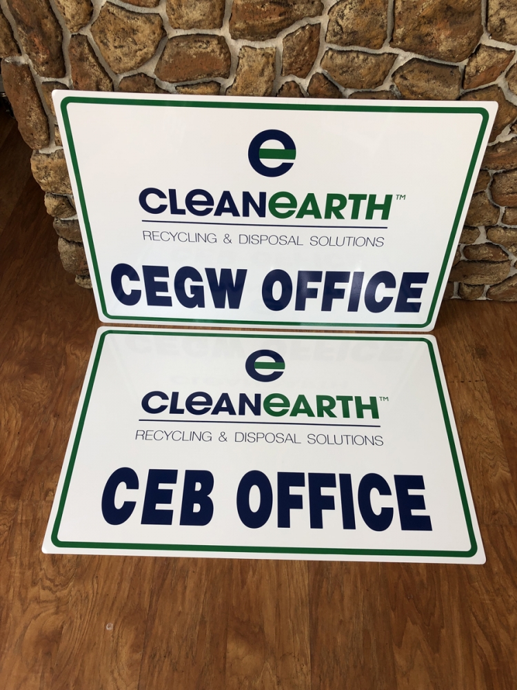 CleanEarth Office Signs
