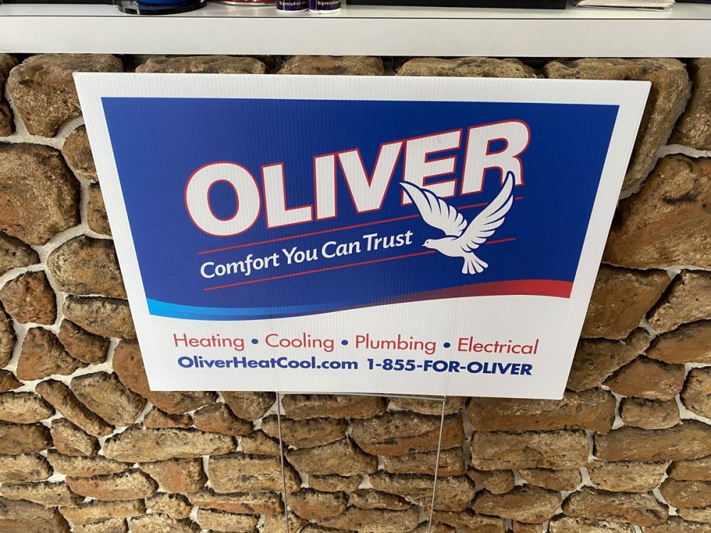 Oliver Sign on H-Stake