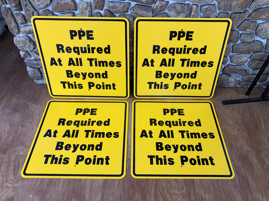 PPE Required Aluminum Signs