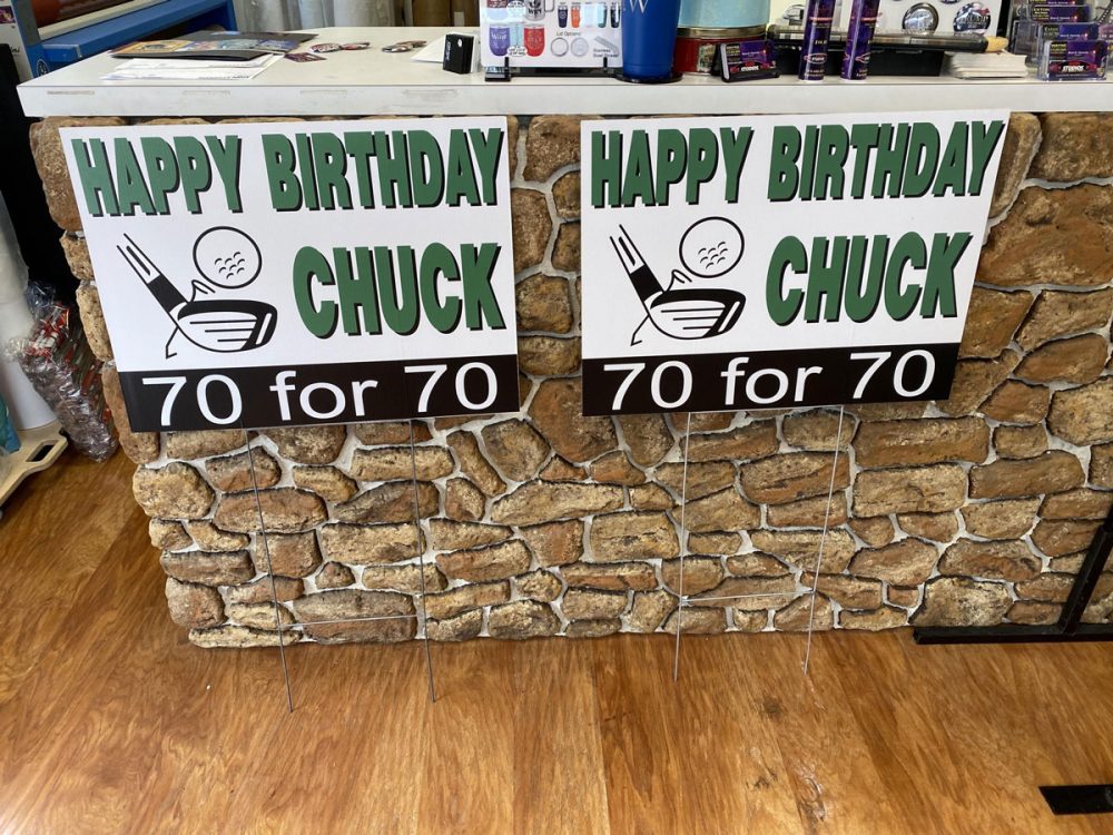Happy Birthday Chuck Site Signs