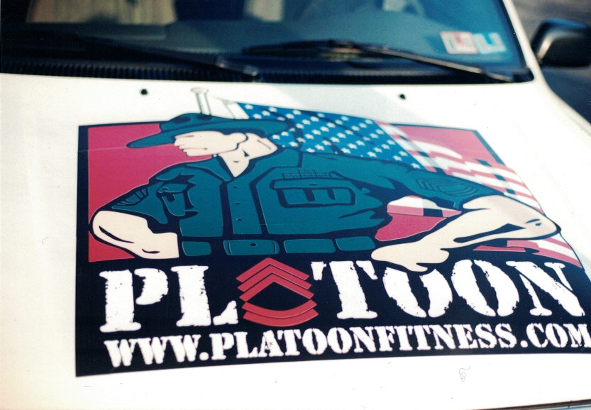 Platoon logo on vehicle hood