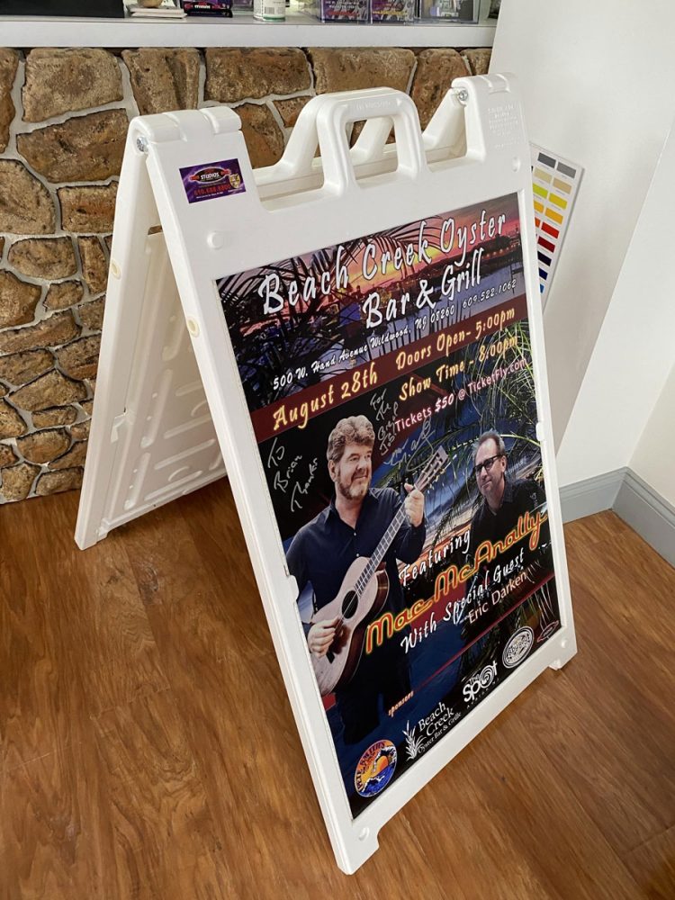 Beach Creek Oyster Bar & Grill Plastic A-Frame