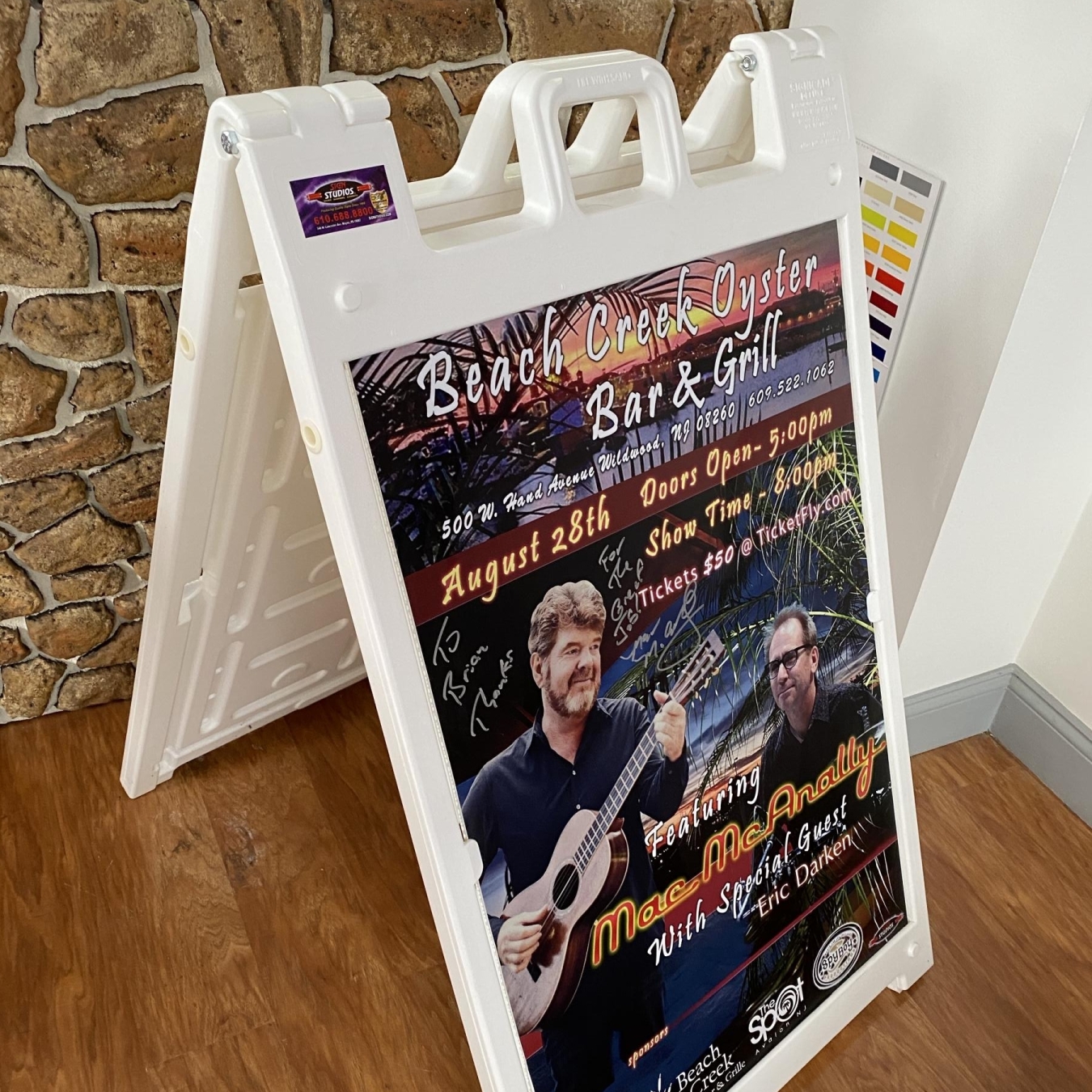 Beach Creek Oyster Bar & Grill Plastic A-Frame