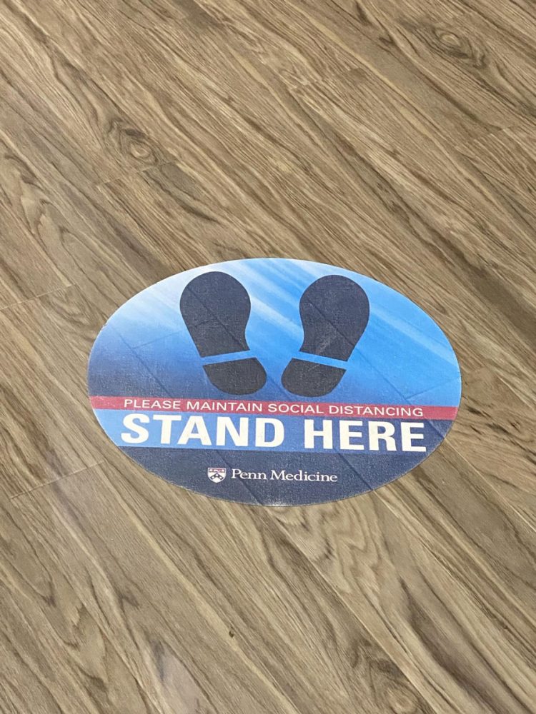 Penn Medicine Stand Here Floor Sticker