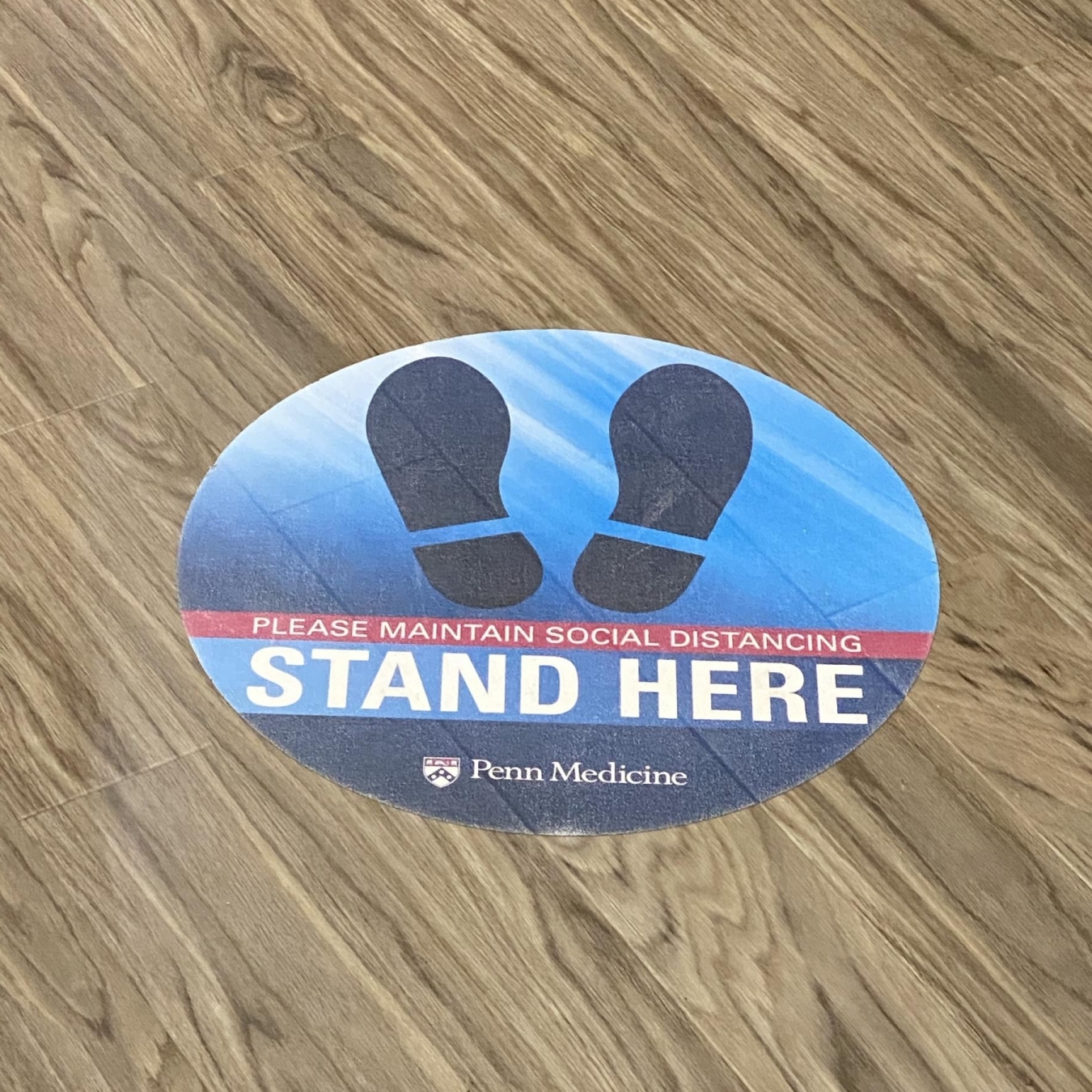 Penn Medicine Stand Here Floor Sticker
