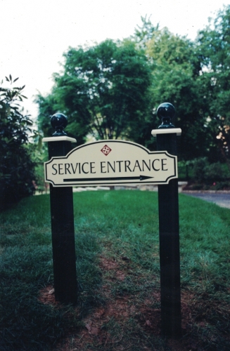 Service Entrance redwood post & panel