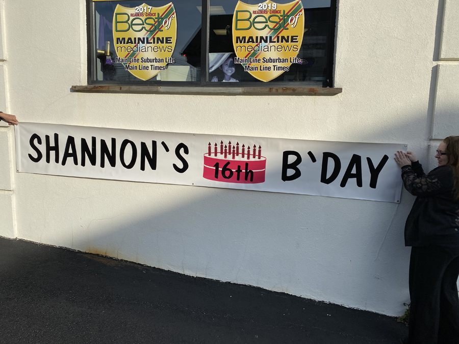 Shannon's birthday banner