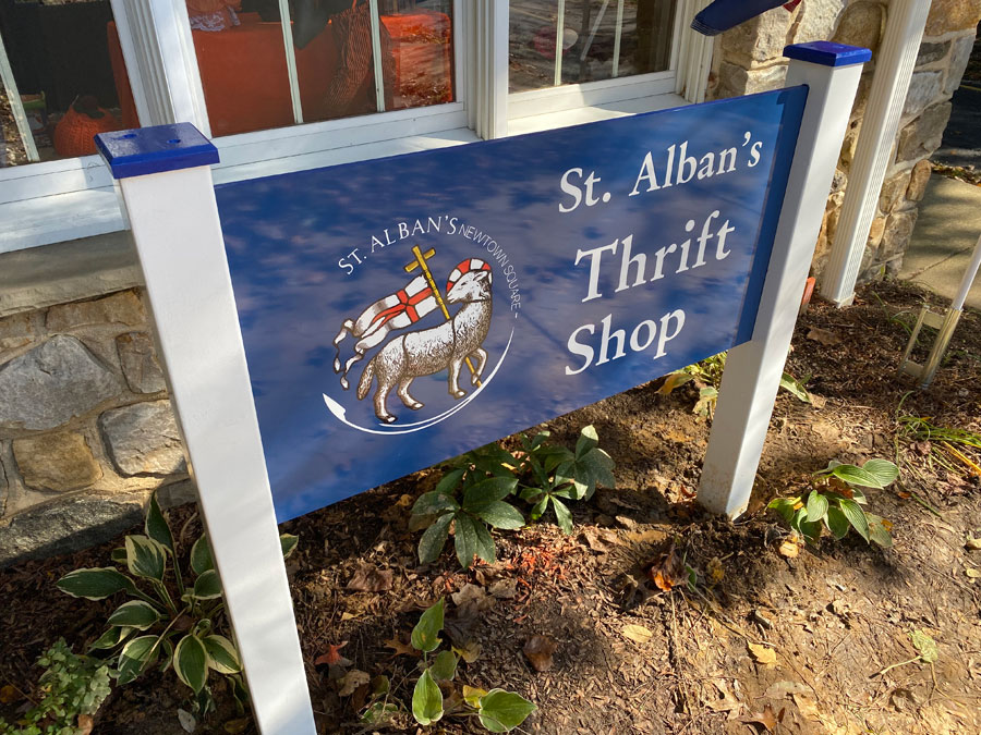 St Alban's Thrift Shop Sign